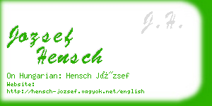 jozsef hensch business card